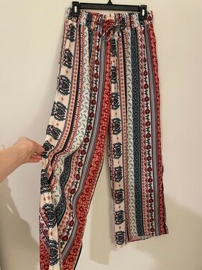 Three Bird Nest Boho Striped Wide-Leg Pants